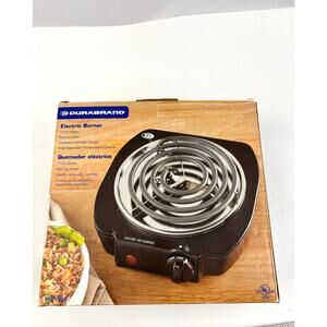Durabrand Electric Burner Hot Plate SBS110-B 1100W Single Portable Tested Works